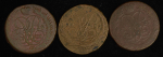 Набор из 3-х медных монет 2 копейки (Елизавета Петровна)