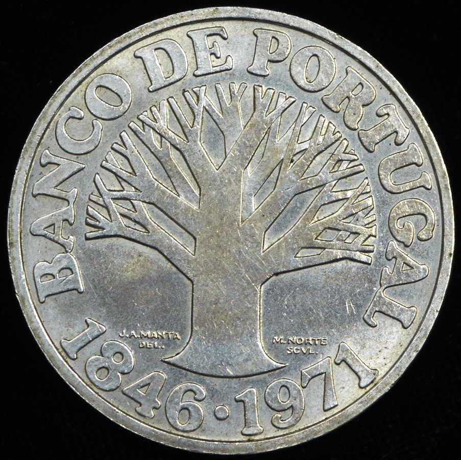 50 эскудо 1971 "125 лет Банку Португалии" (Португалия)