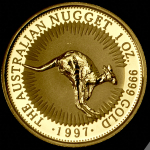 100 долларов 1997 "Австралийский самородок - Кенгуру" (Австралия)