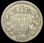 2 лиры 1837 (Лукка)