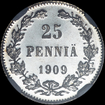 25 пенни 1909 (Финляндия) (в слабе)