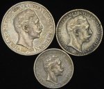Набор из 3-х сер  монет (Пруссия)