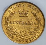 Соверен 1868 (Австралия) (в слабе)