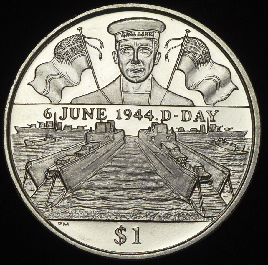 1 доллар 2004 "60 лет Высадке в Нормандии - Флот" (Британские Виргинские острова)