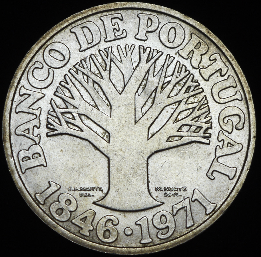 50 эскудо 1971 "125 лет Банку Португалии" (Португалия)