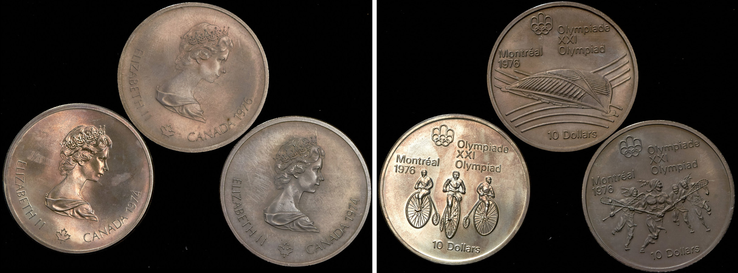 Набор из 6-ти монет 10 долларов "XXI Олимпиада в Монреале" (Канада)