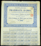 Акция 250 франков 1905 "Трамваи Орла"