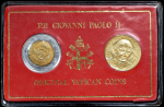 Набор из 2-х памятных монет 200 и 500 лир 1993 "Папа Павел II (Ватикан) (в п/у)