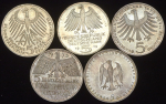 Набор из 5-ти сер  памятных монет (Германия)