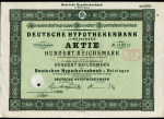 Акция 100 марок 1925 "Deutsche Hypothekenbank" (Германия)