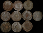 Набор из 10-ти медных монет 5 копеек