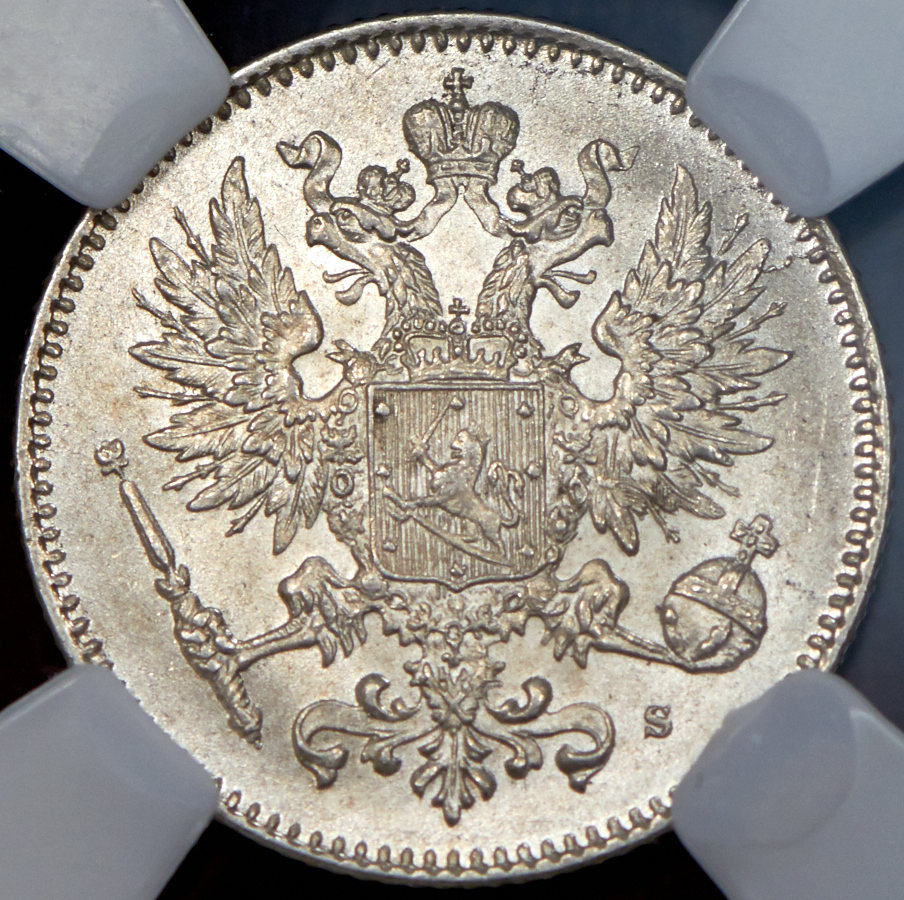 50 пенни 1914 (Финляндия) (в слабе)