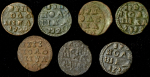 Набор из 7-ми монет полушка 1719-1722