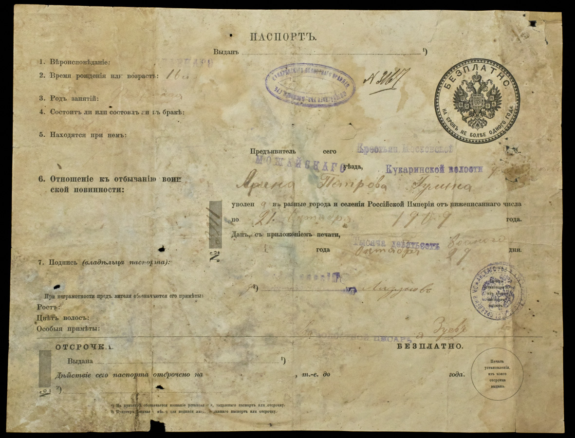 Паспорт 1909