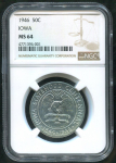 1/2 доллара 1946 "100 лет штату Айова" (США) (в слабе)
