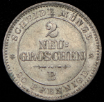 2 гроша  - 20 пфеннигов 1865 (Саксония)