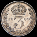 3 пенса 1889 (Великобритания)
