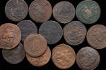 Набор из 14-ти медных монет 2 копейки