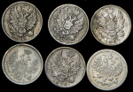 Набор из 6-ти сер  монет 5 копеек