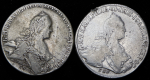 Набор из 2-х сер  монет Рубль (Екатерина II)