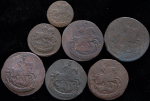 Набор из 7-ми медных монет