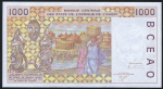 1000 франков 2001 (Кот-д'Ивуар)