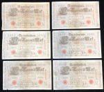 Набор из 6-ти 1000 марок 1910 (Германия)