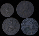Набор из 4-х медных монет (Петр I)