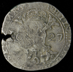 Ефимок с признаком 1655 года на талере 1627 года
