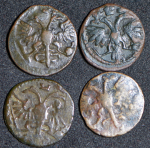 Набор из 4-х монет Полушка