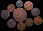 Набор из 10-ти медных монет