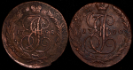 Набор из 3-х медных монет (Екатерина II) ЕМ