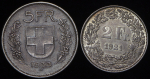 Набор из 2-х сер  монет (Швейцария)
