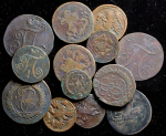 Набор из 35-ти медных монет 