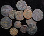 Набор из 35-ти медных монет 